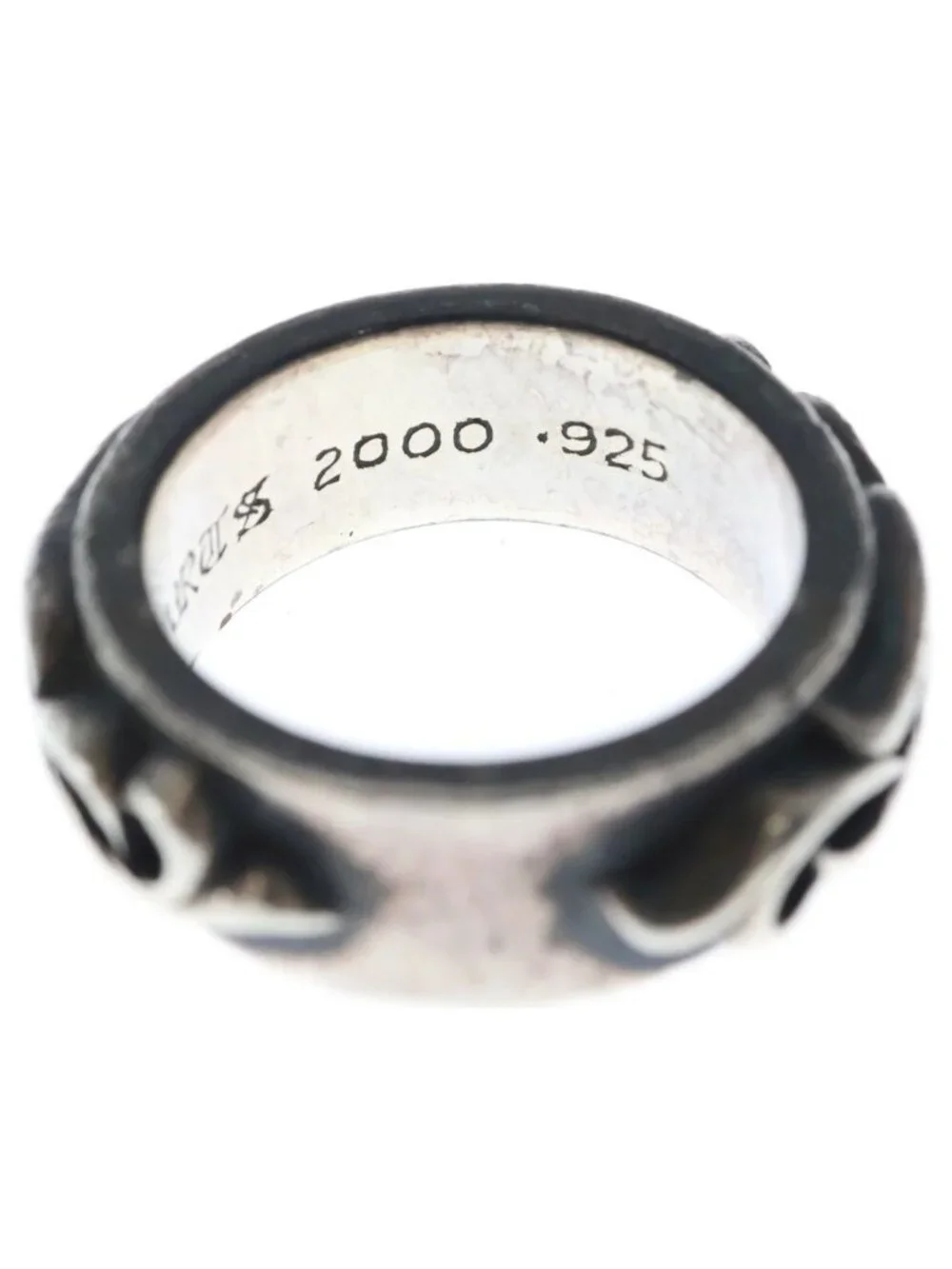 Chrome Hearts Dbl Narrow Vine Band Double Ring Silver
